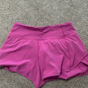 Lululemon Women's Sonic Pink SpeedUp Shorts (No Drawstring)